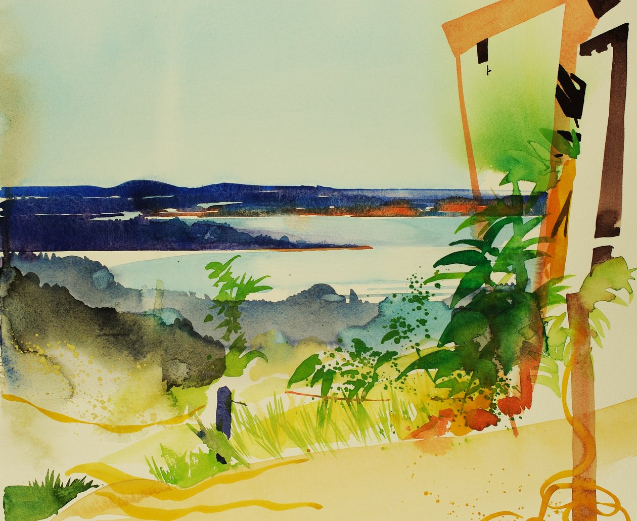 Casa sul lago, 2004 (acquerello) da Simon Fletcher