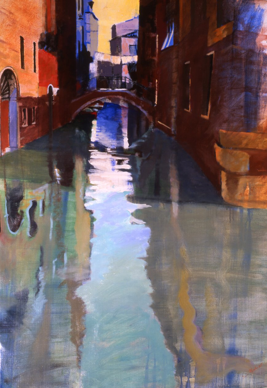 Little Canal, 2005 (olio su tela) da Simon Fletcher