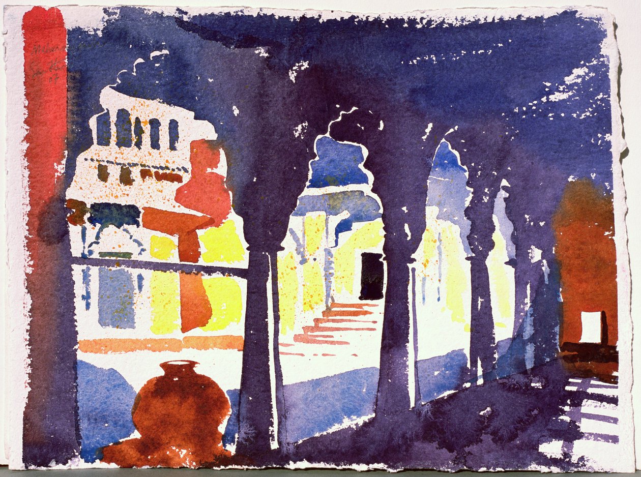 Meherangarh, 2007 (acquerello su carta) da Simon Fletcher