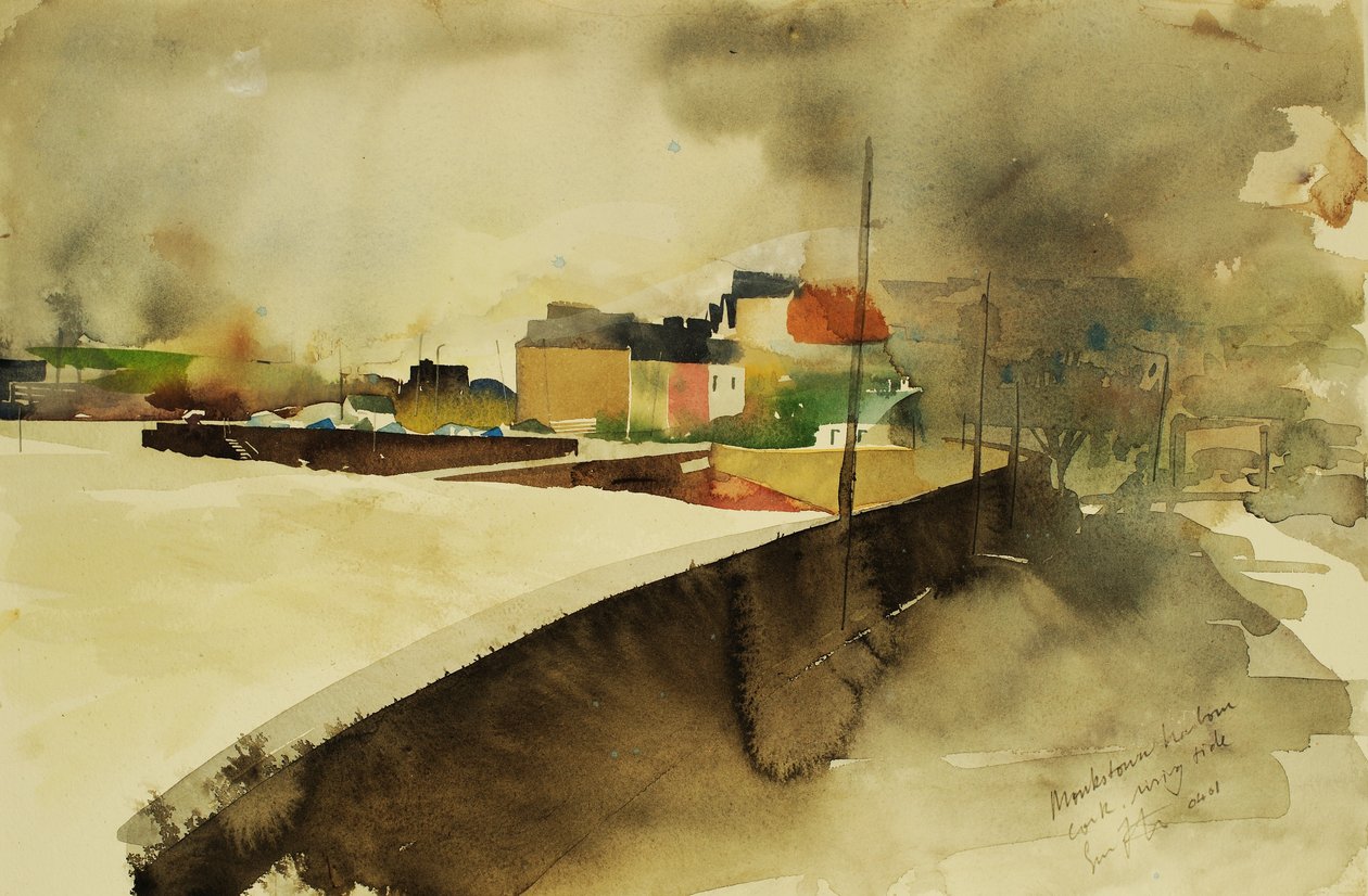 Porto di Monkstown, Cork, 2003 (acquerello) da Simon Fletcher