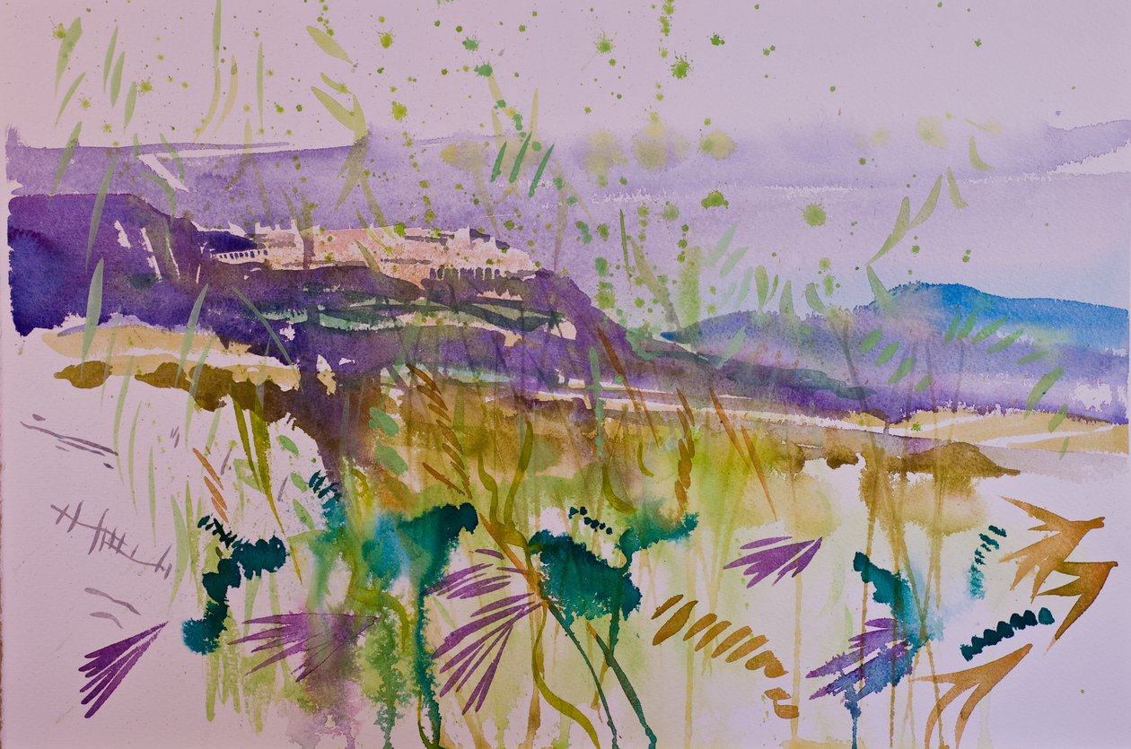 Montalcino (acquerello su carta) da Simon Fletcher
