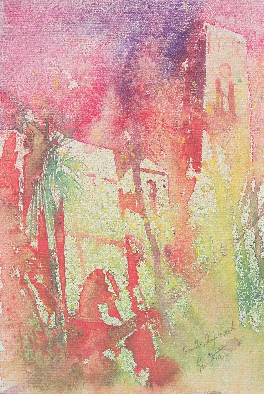 Ravello rufulo, Italia, 2001 (acquerello) da Simon Fletcher