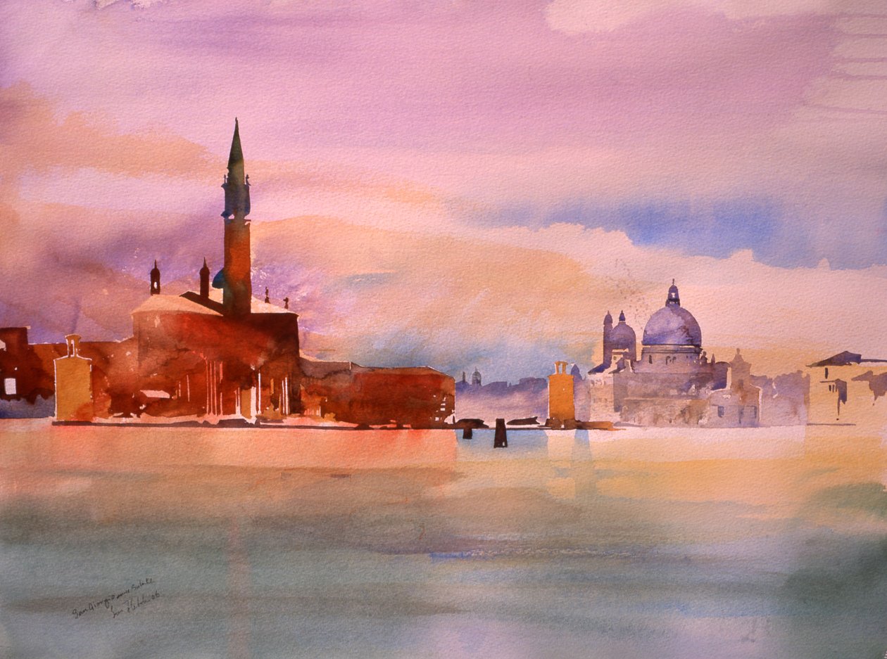 San Giorgio e la Salute, 2006 (acquerello su carta) da Simon Fletcher