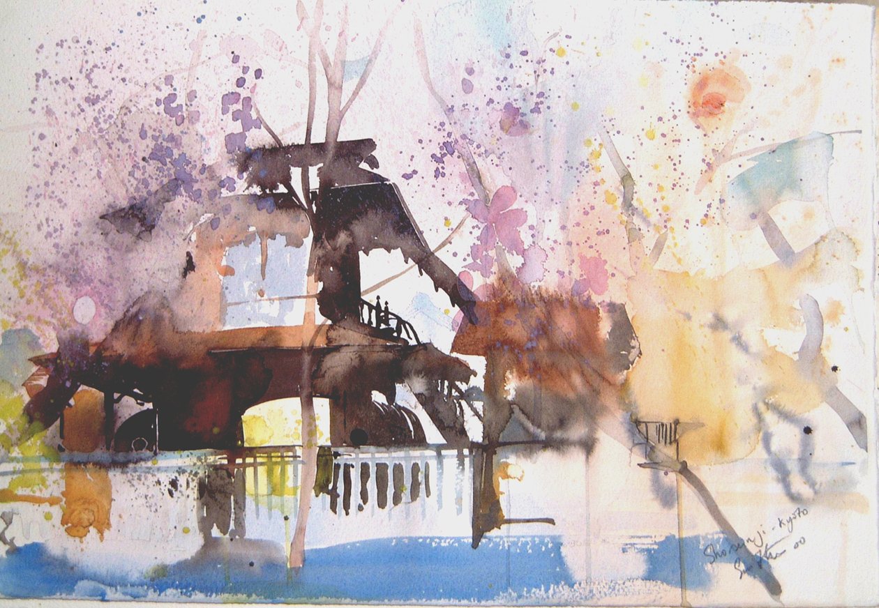 Sho Sein Ji Kyoto, 2000 (acquerello) da Simon Fletcher