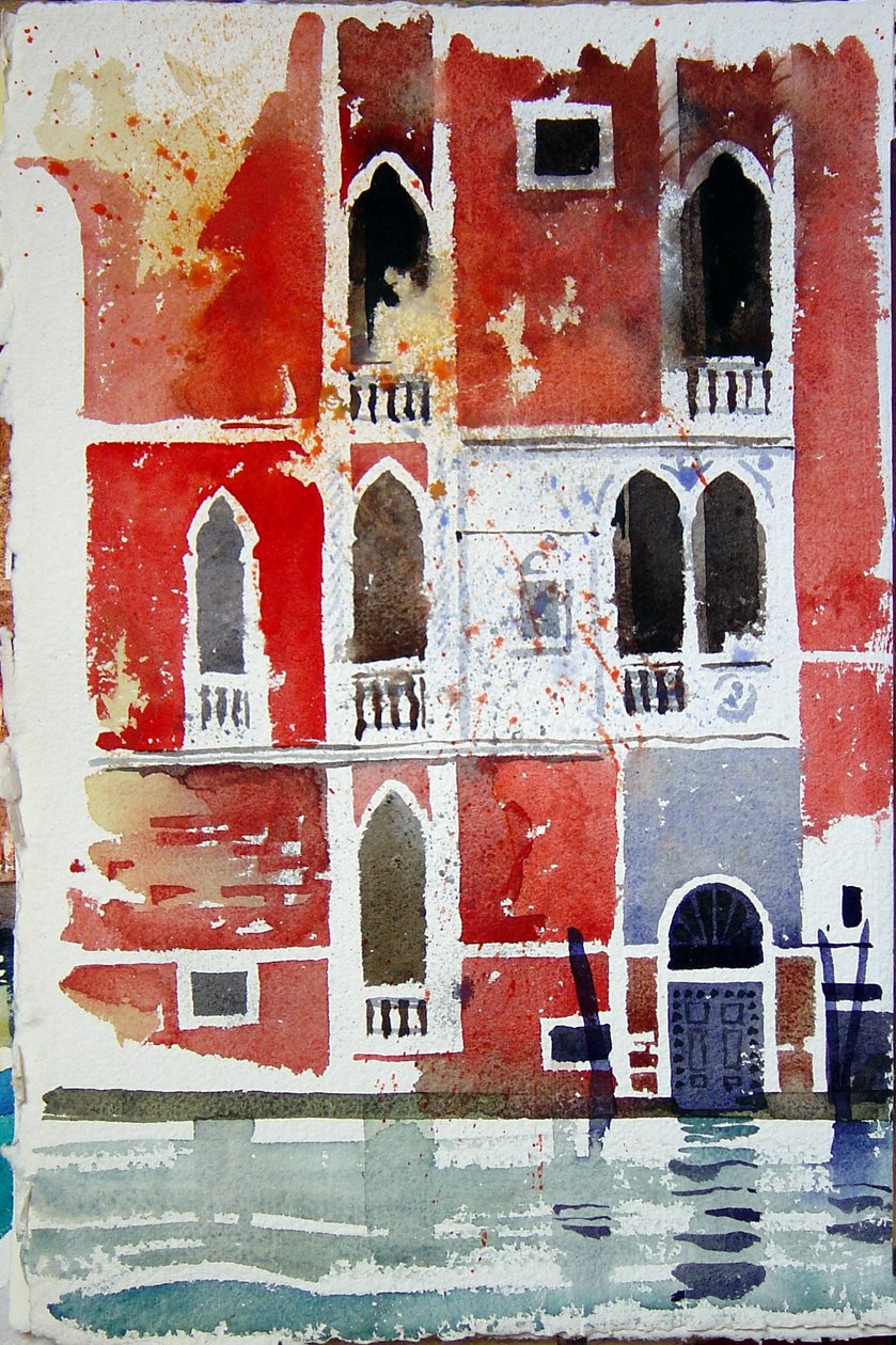 La casa rossa, Venezia, 2006 (acquerello) da Simon Fletcher