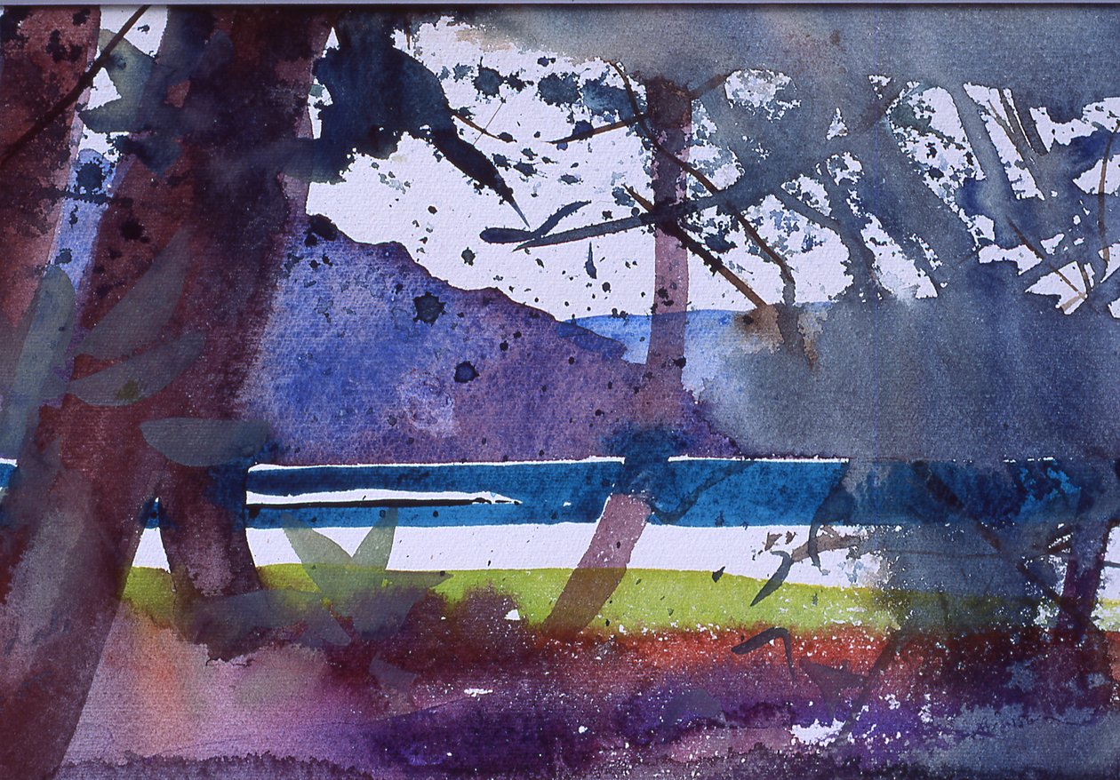 Amanohashidate turchese, 2000 (acquerello) da Simon Fletcher