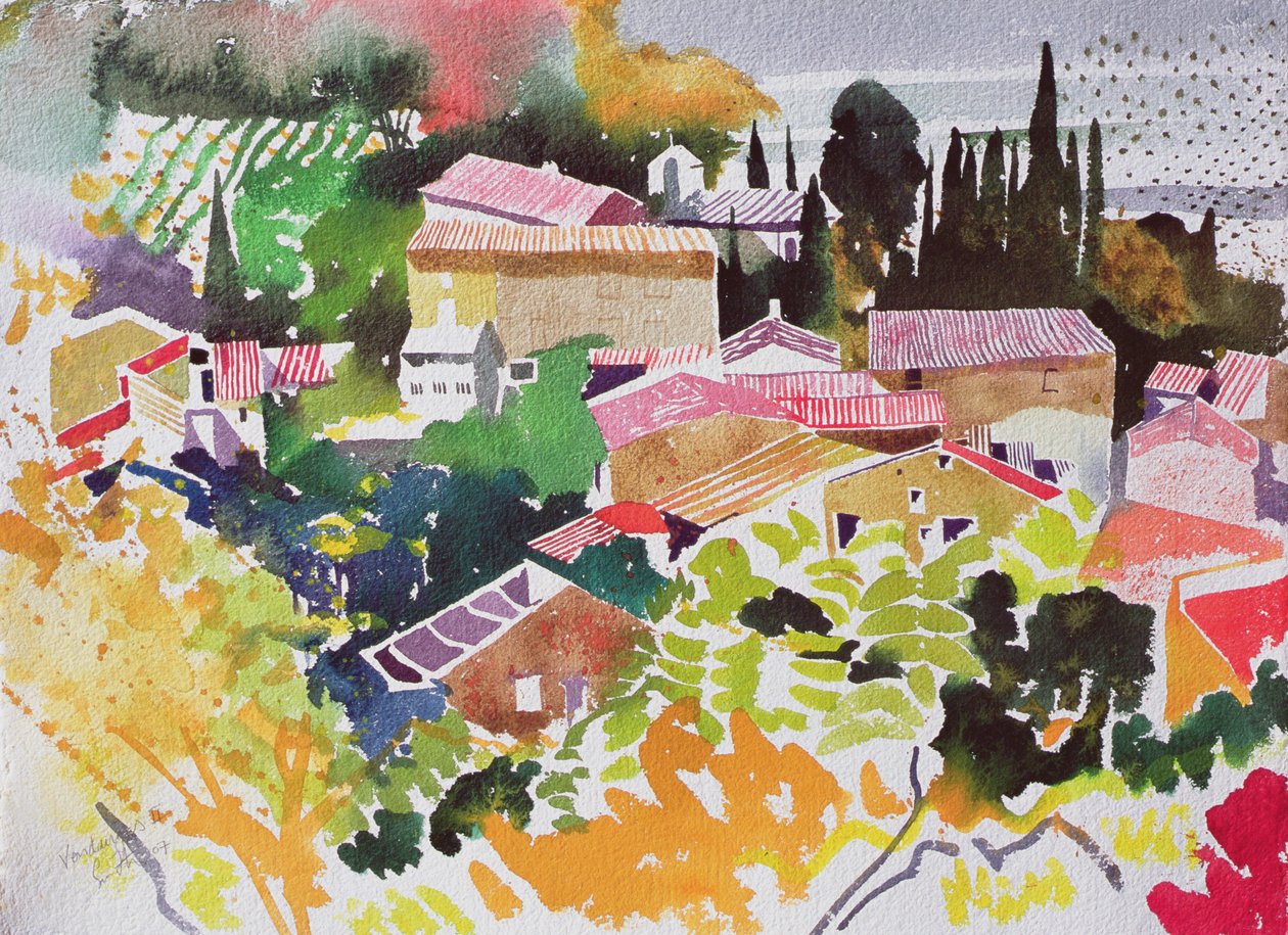 Vendanges II, Francia, 2012 (acquerello) da Simon Fletcher