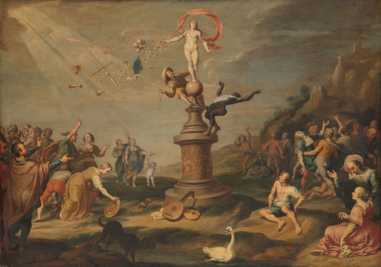 La dea Fortuna che dispensa i suoi doni da Simon Flocquet (attributed to)