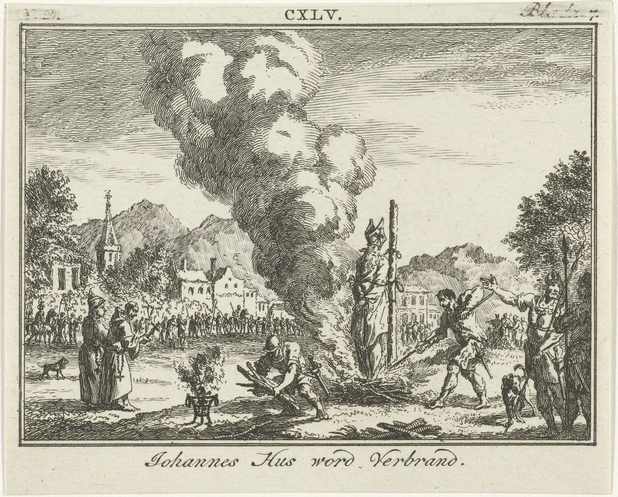 Rogo di Jan Hus da Simon Fokke