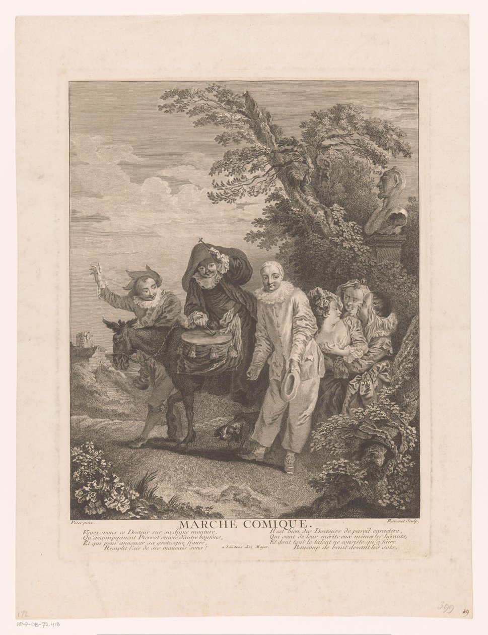 Parata di personaggi teatrali da Simon François Ravenet (le vieux)