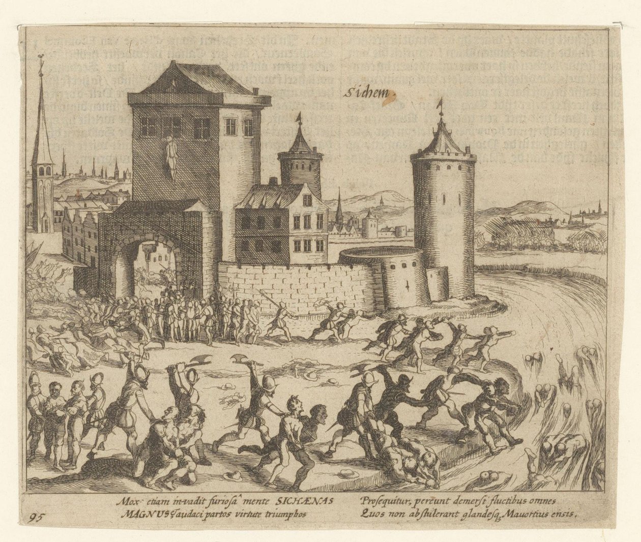 La punizione di Zichem, 1578 da Simon Frisius