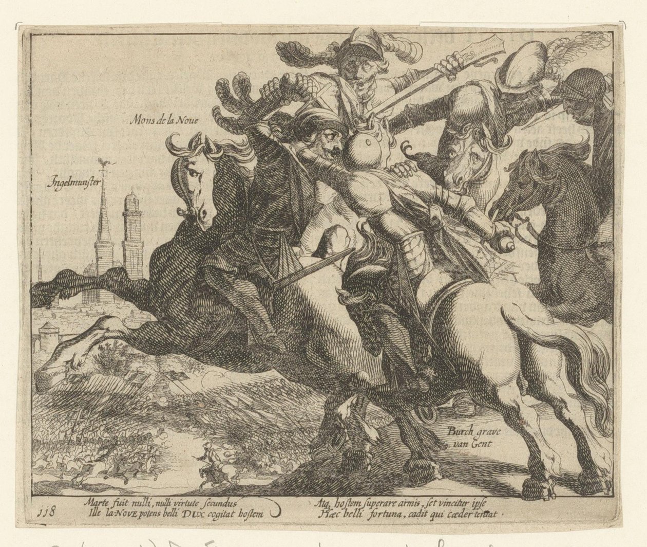 François de la Noue fatto prigioniero durante la battaglia di Ingelmunster, 1580 da Simon Frisius