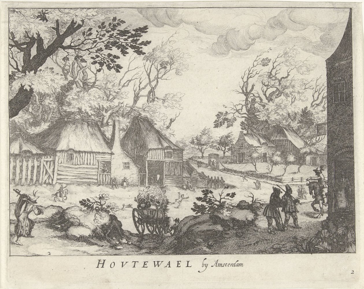 Veduta di Houtewael nei pressi di Amsterdam da Simon Frisius