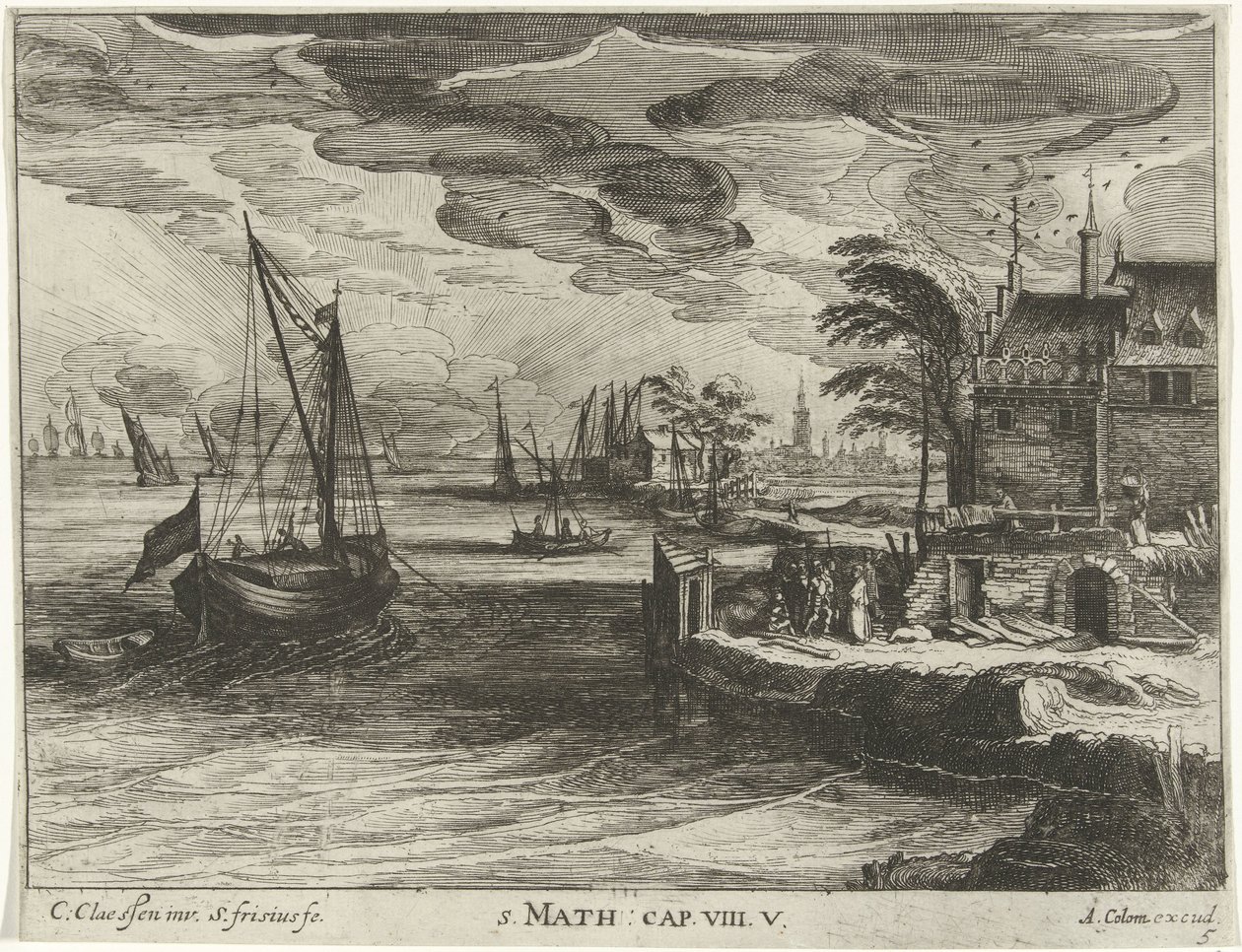 Paesaggio con Cristo e il centurione di Cafarnao da Simon Frisius