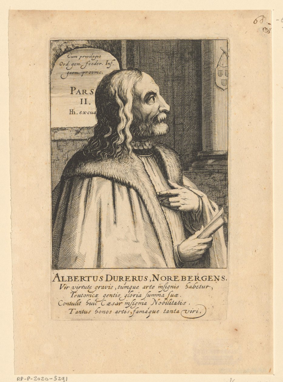 Ritratto di Albrecht Dürer da Simon Frisius