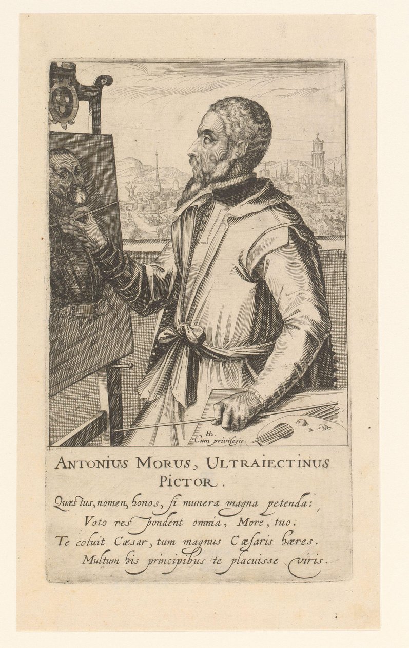 Ritratto di Antonio Moro da Simon Frisius