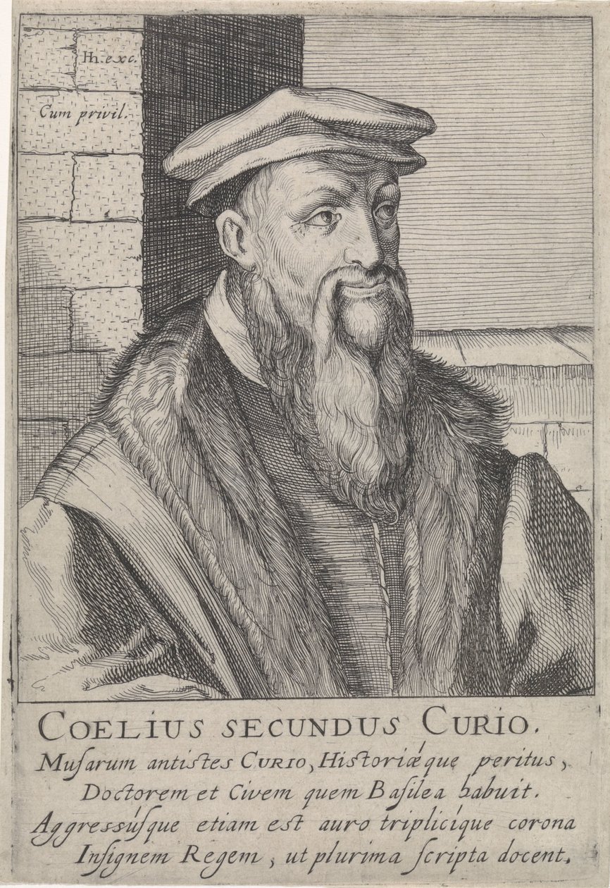 Ritratto di Caelio Secondo Curio da Simon Frisius