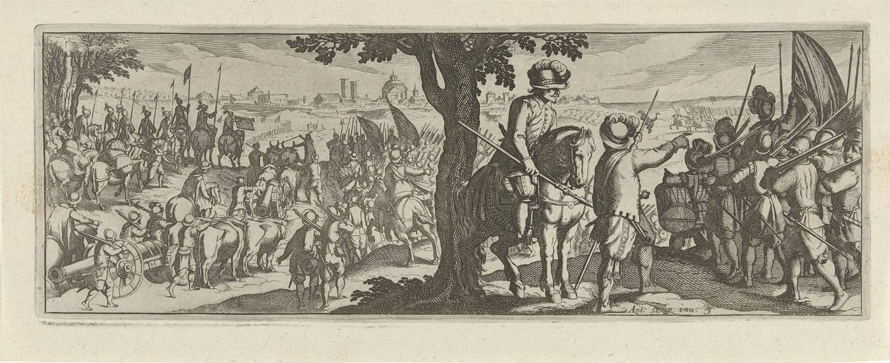 Due soldati sotto un albero (Cavalleria) da Simon Frisius