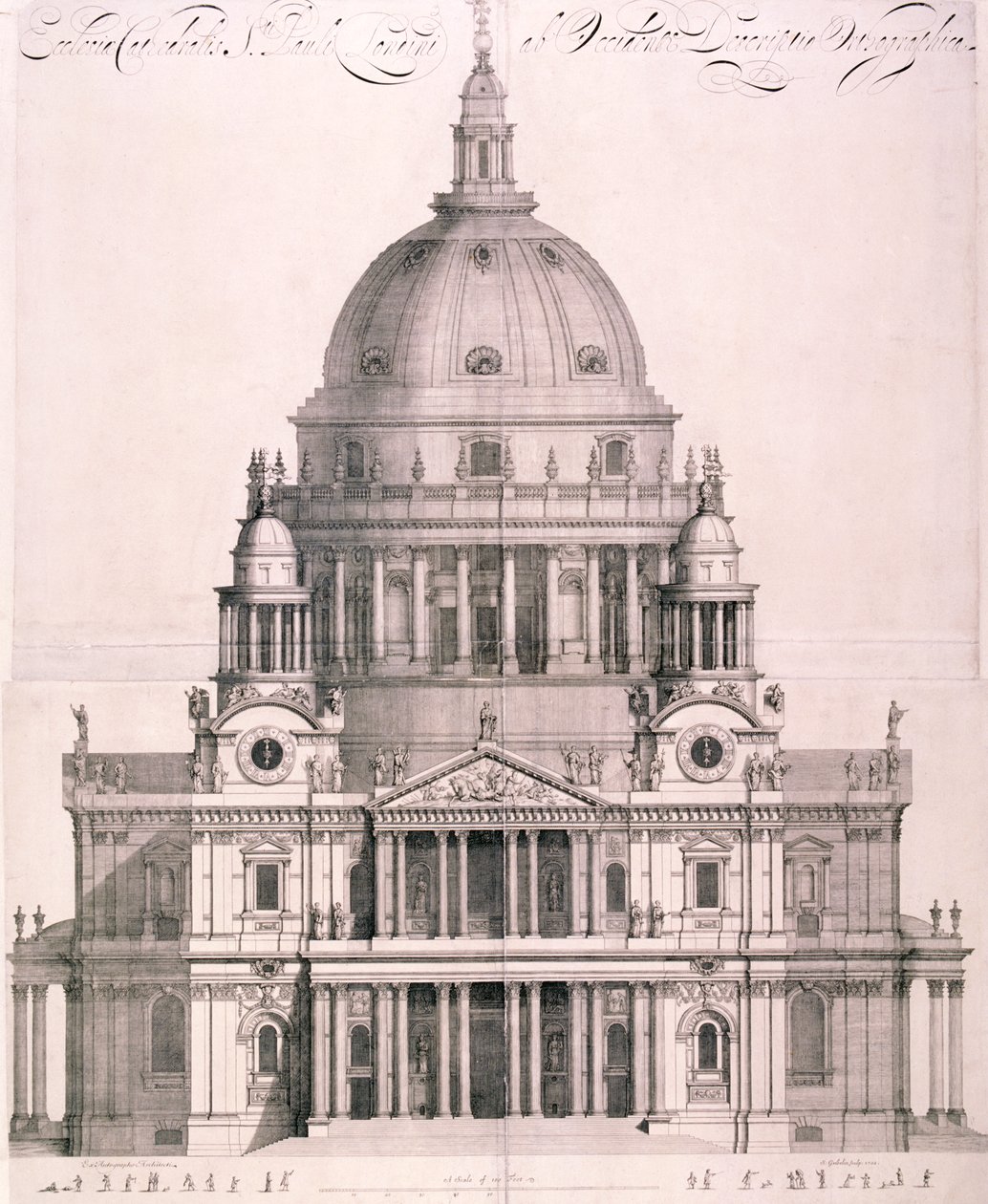 Cattedrale di San Paolo, Londra, 1702 da Simon Gribelin