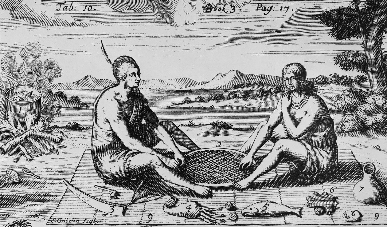 Un uomo e sua moglie a cena, 1705 da Simon II Gribelin
