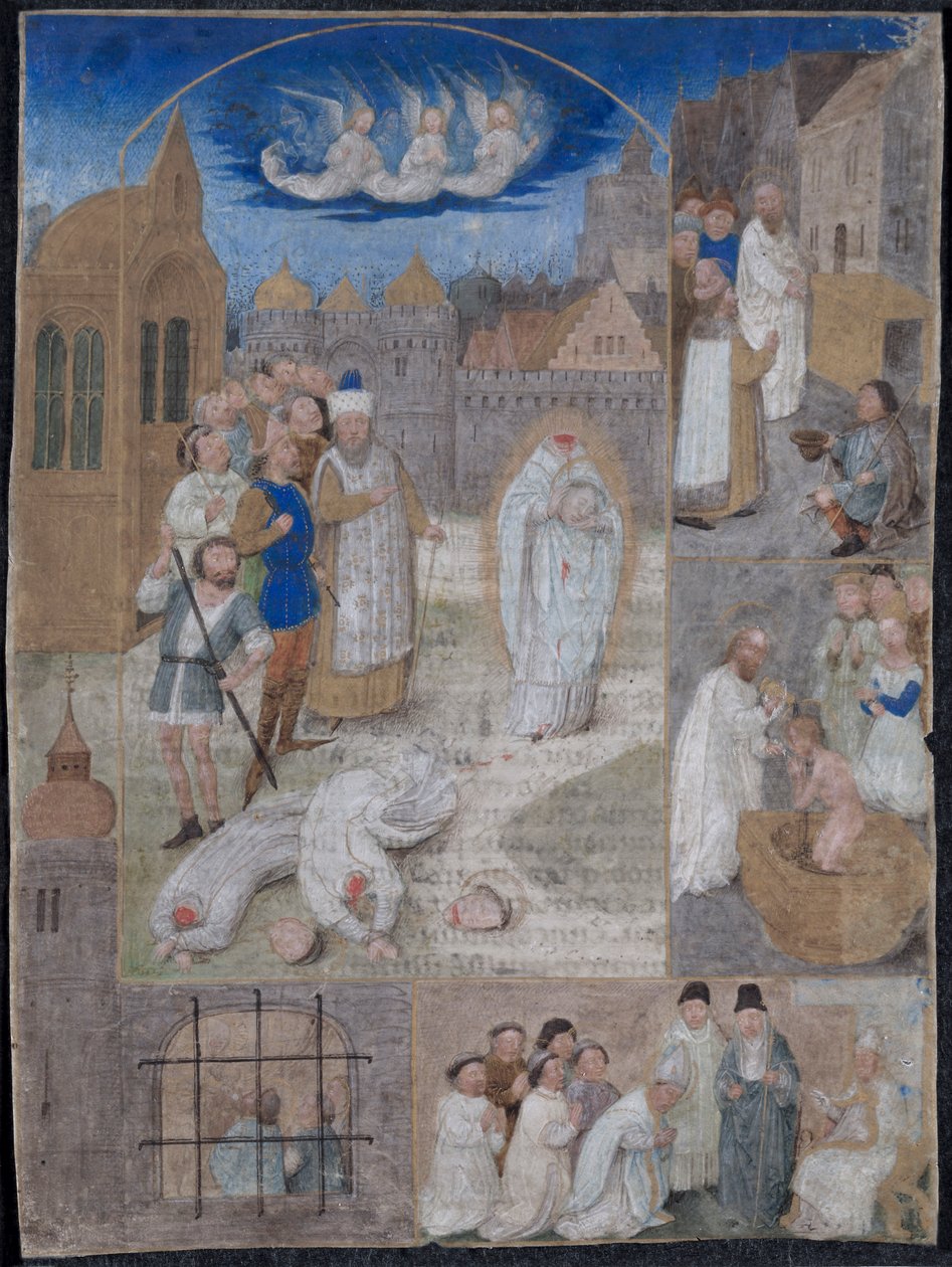 Foglio estratto da un breviario di Carlo il Temerario e Margherita di York, c. 1467-1470 da Simon Marmion