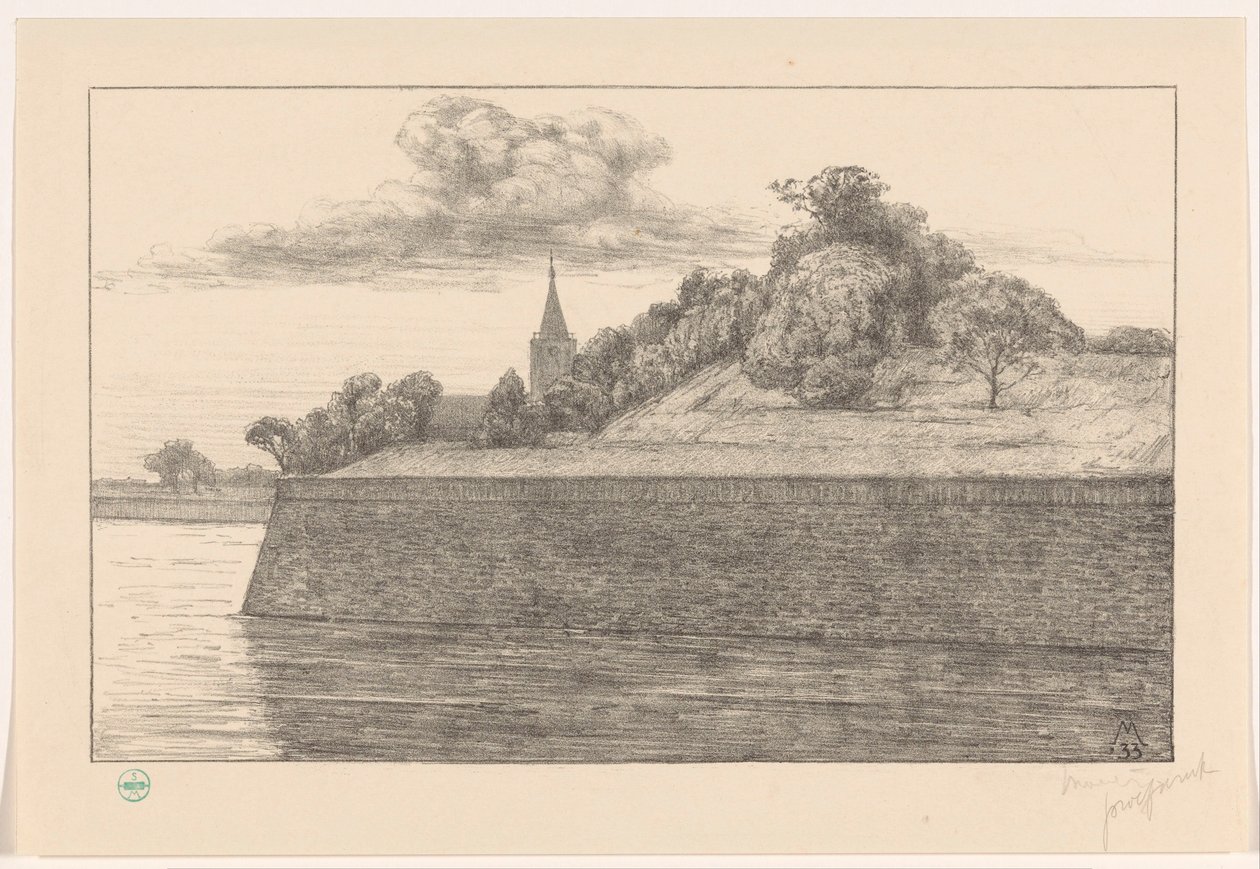 Veduta del bastione Promers da Simon Moulijn (signed by artist)