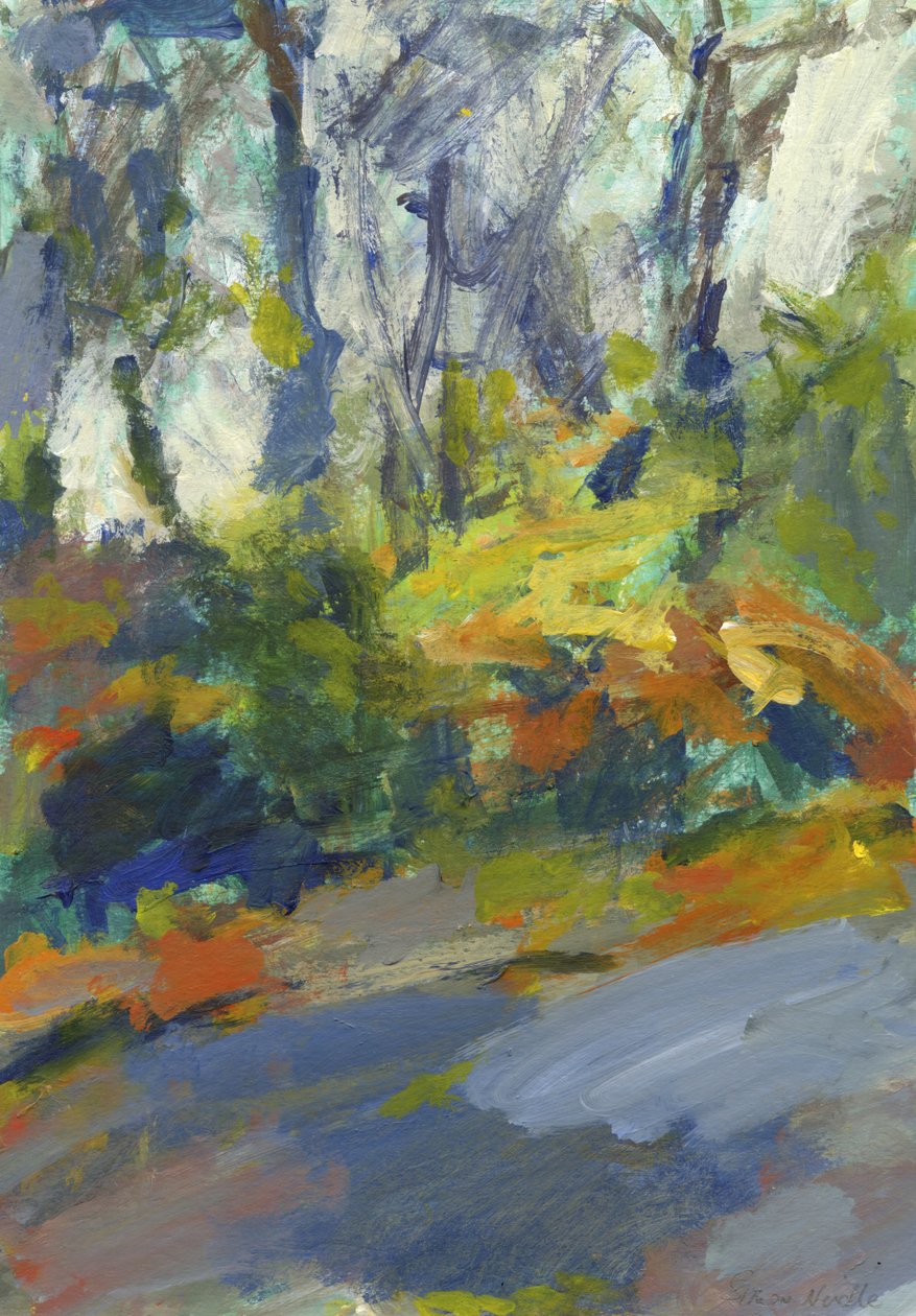 Strada con alberi e cespugli da Simon Neville