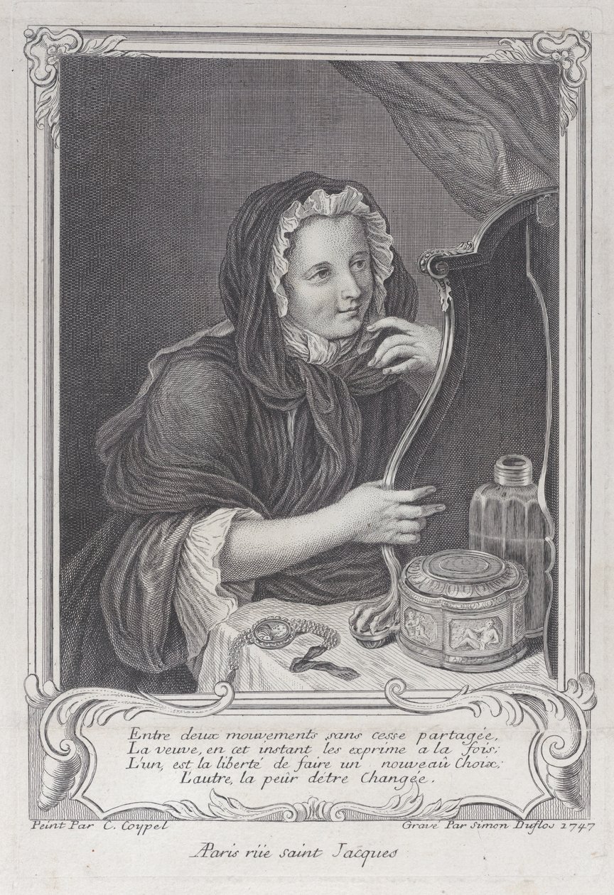 La vedova civettuola, 1747 da Simon Nicolas Duflos