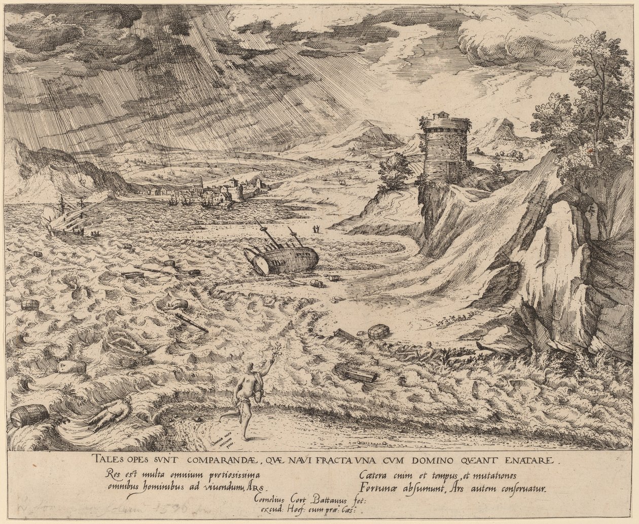 Il naufragio da Simon Novellanus after Cornelis Cort