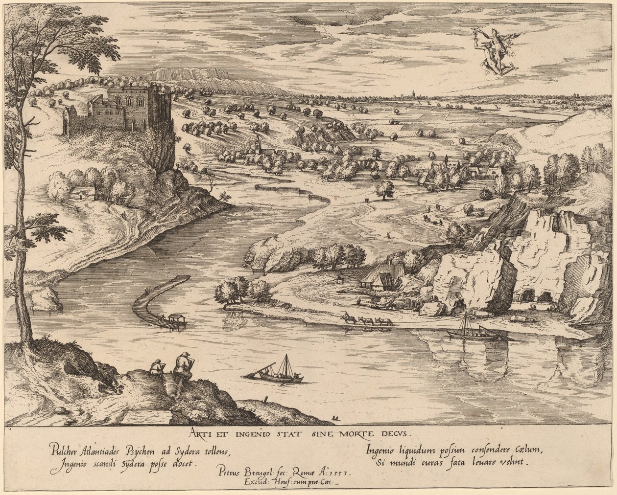 Paesaggio fluviale con Mercurio e Psiche da Simon Novellanus after Pieter Bruegel the Elder