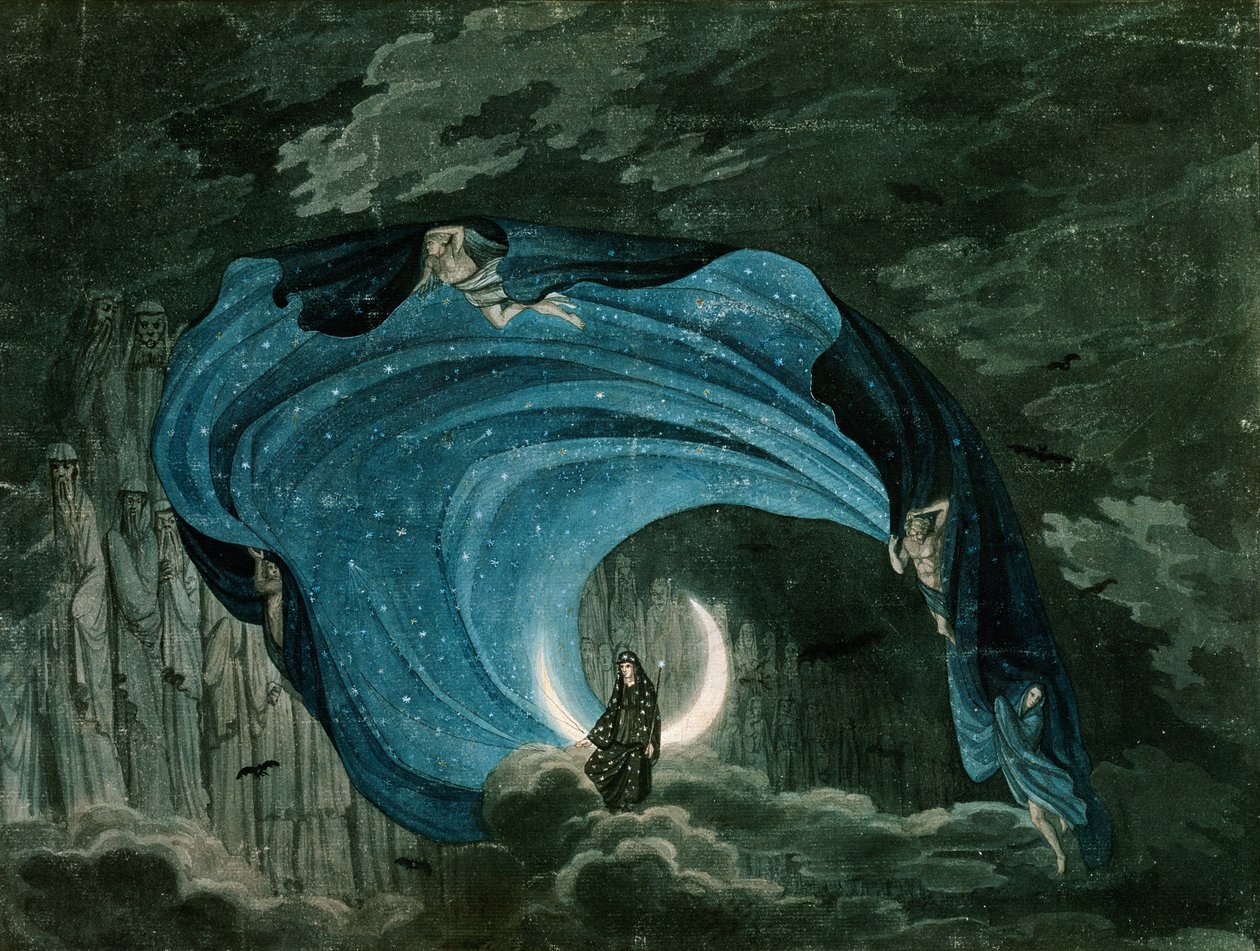 Decorazione per la Regina della Notte, opera di Mozart da Simon Quaglio