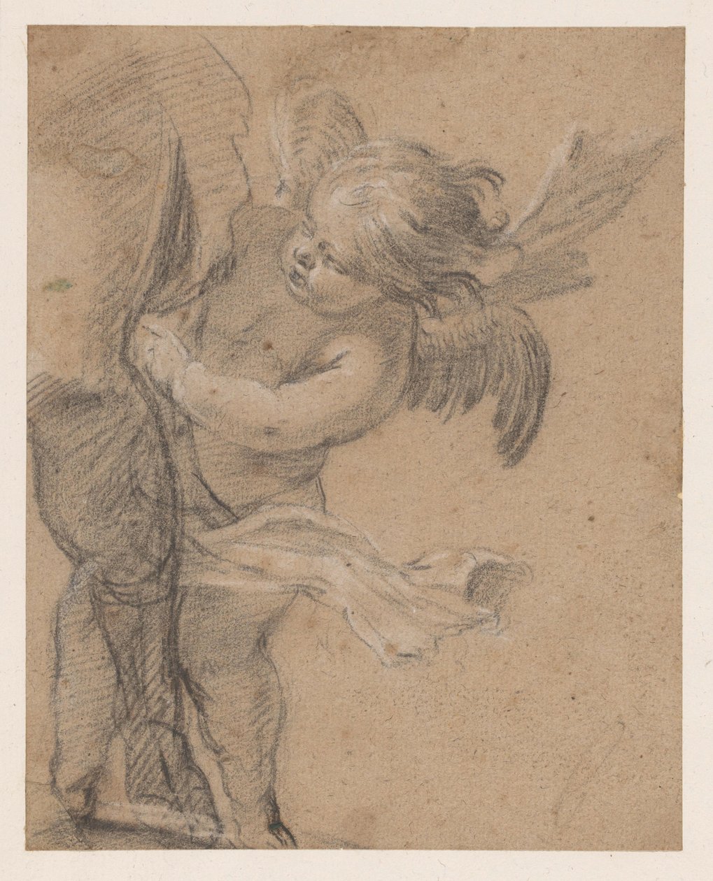 Angioletto vicino alla gamba di San Rocco da Simon Vouet