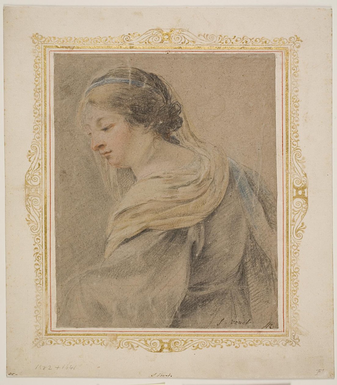 Studio di donna per "Madonna e bambino" da Simon Vouet