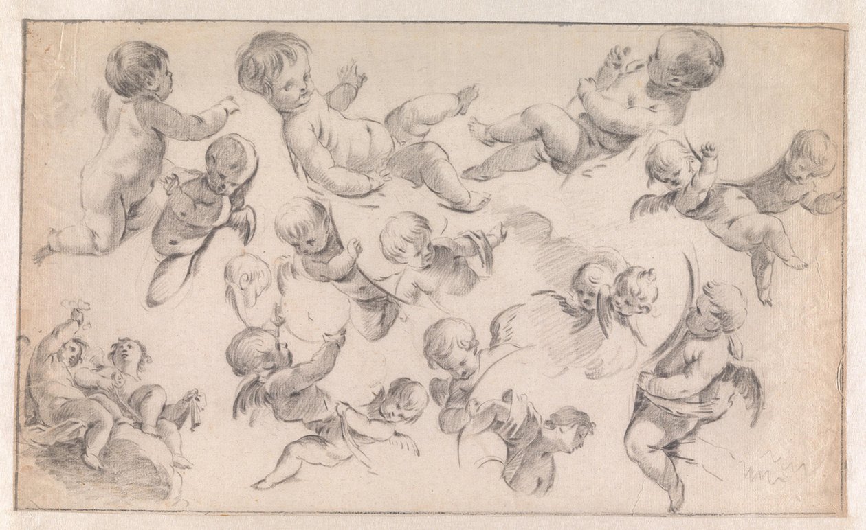 Studio per una decorazione con putti da Simon Vouet