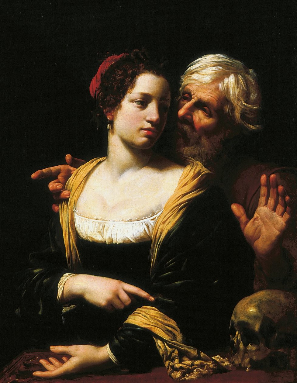 La coppia male assortita (Vanitas). da Simon Vouet
