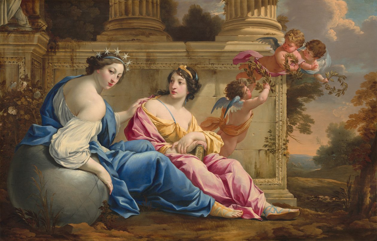 Le Muse Urania e Calliope da Simon Vouet and Studio