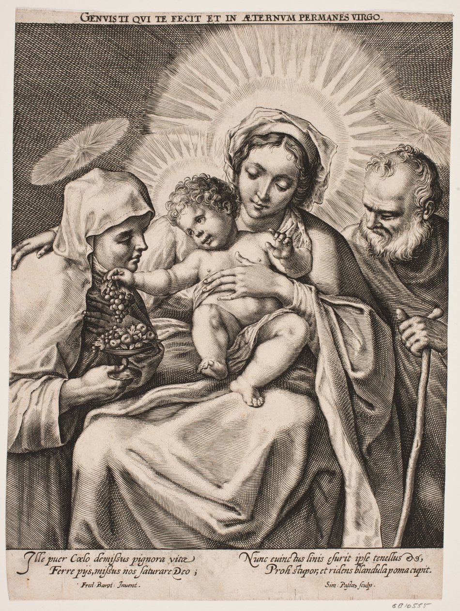 La Sacra Famiglia e Santa Chiara da Simon de Pas