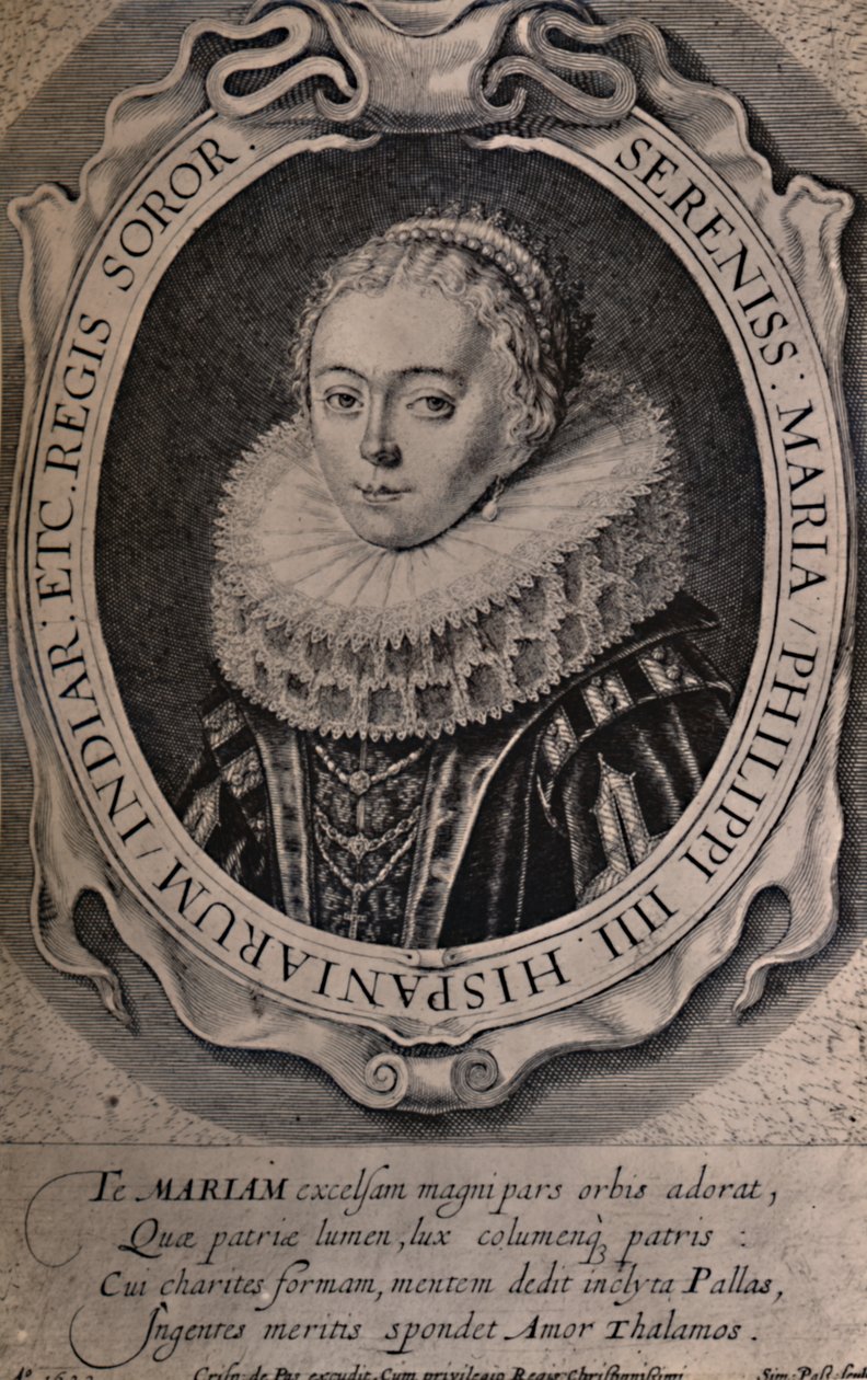 Maria Anna, Regina di Boemia e Ungheria, XVII secolo da Simon de Passe