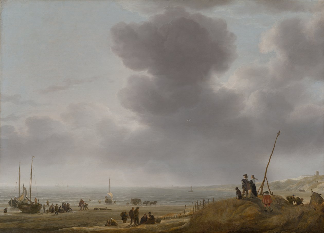 Veduta della spiaggia da Simon de Vlieger