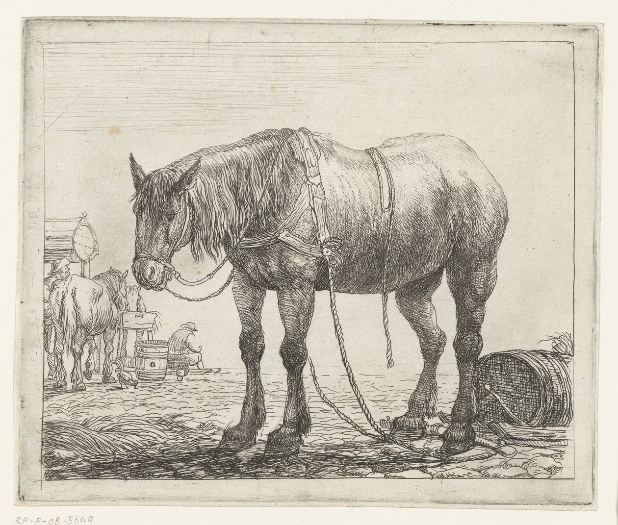 Cavallo da lavoro a riposo da Simon de Vlieger