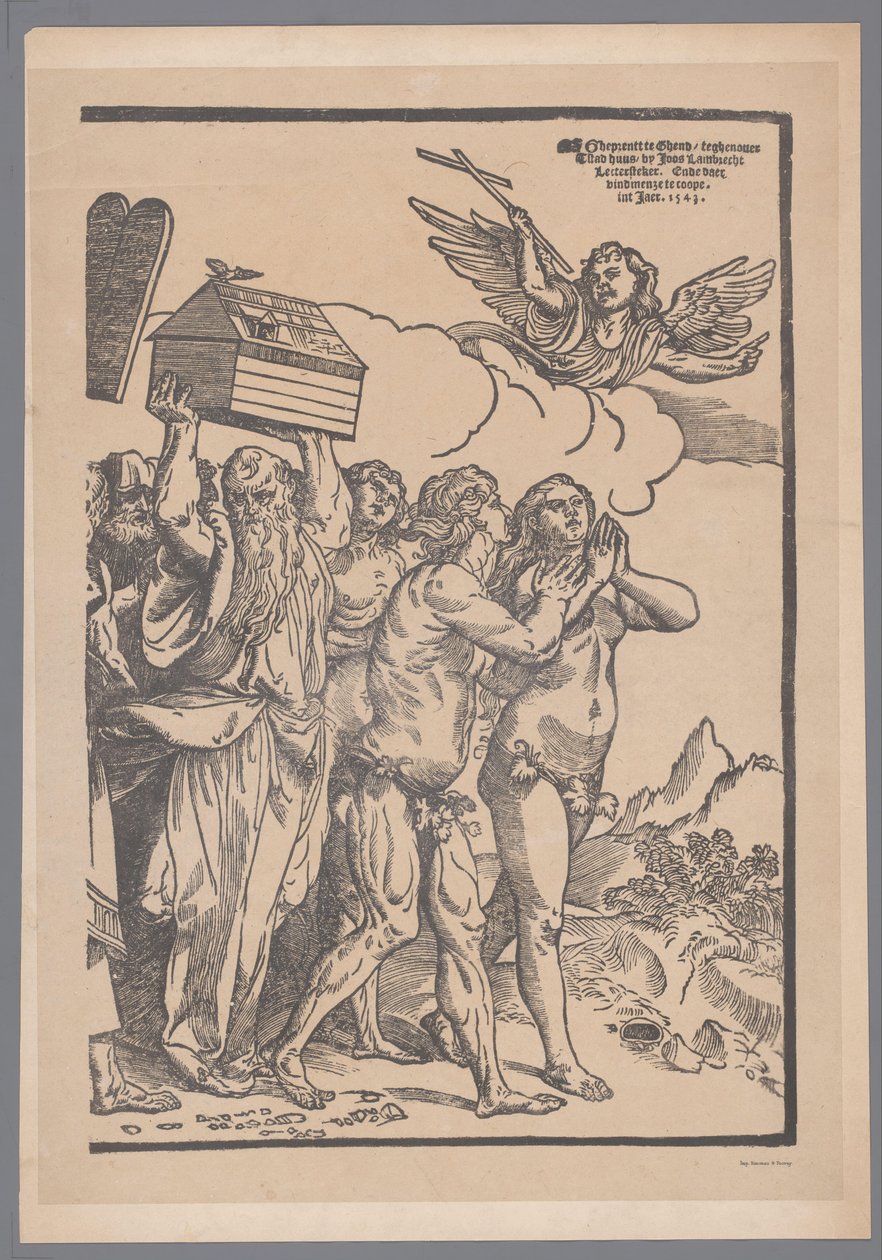 Riproduzione della decima e ultima parte della serie di stampe Il trionfo di Cristo di Joos Lambrecht da Simonau and Toovey