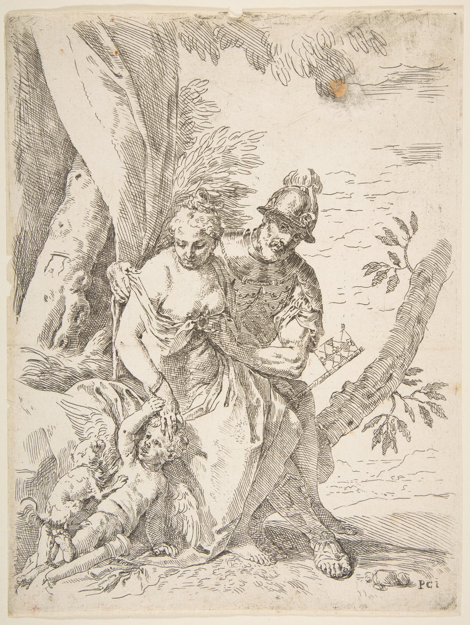 Marte, Venere e Cupido da Simone Cantarini