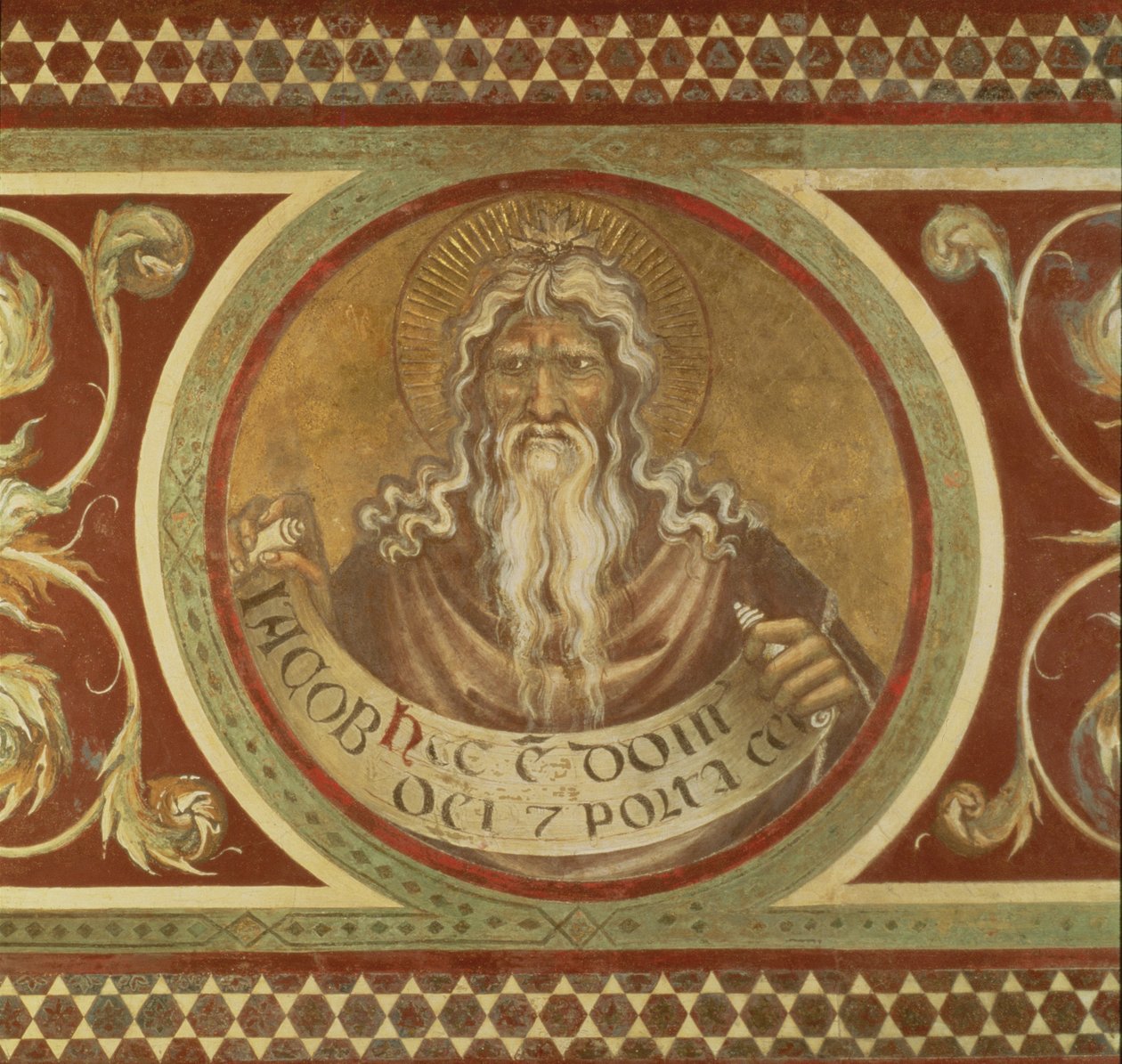 Maestà: Giacobbe, dettaglio della cornice, 1315 (dettaglio) da Simone Martini