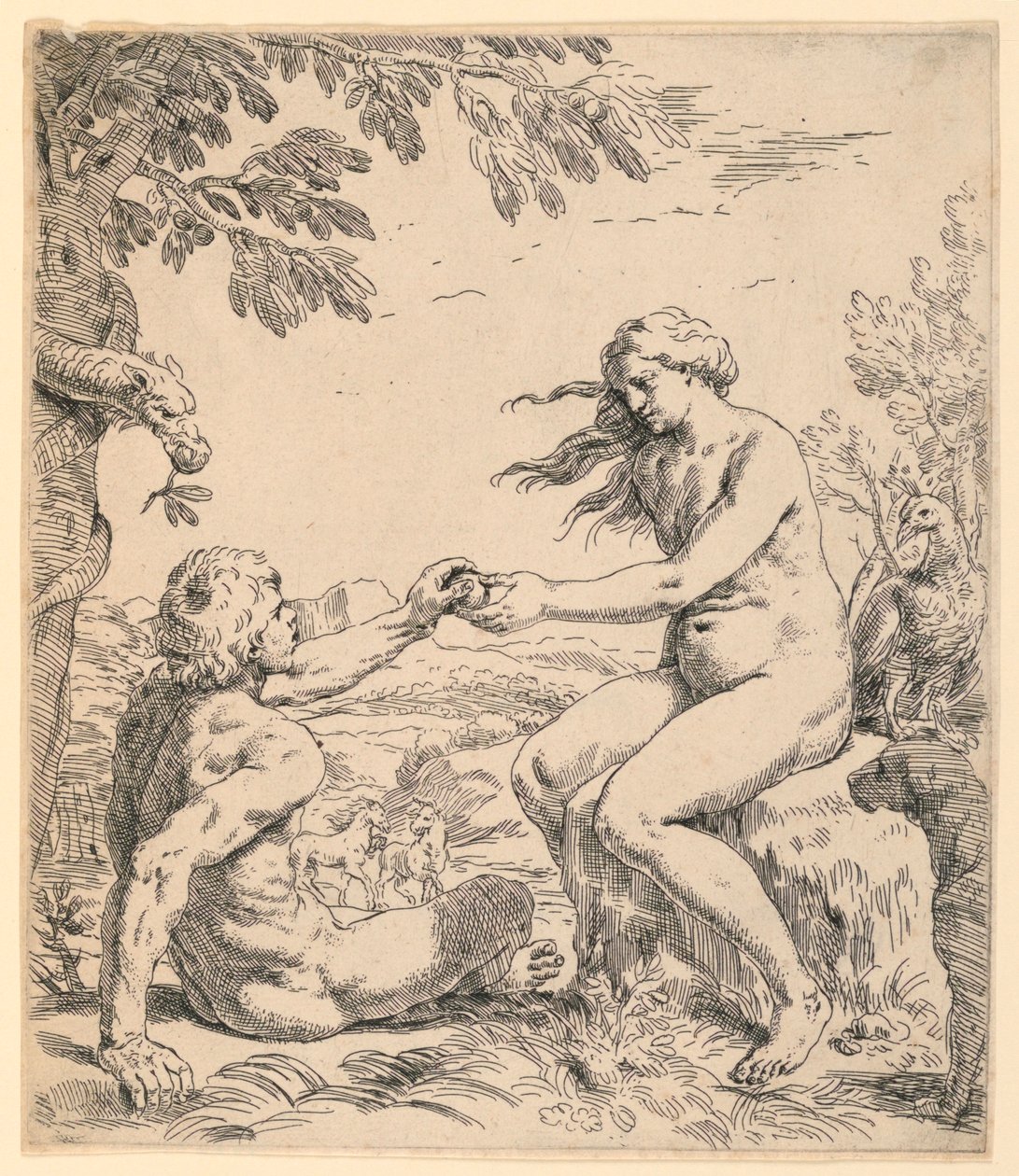 Adamo ed Eva da Simone Cantarini