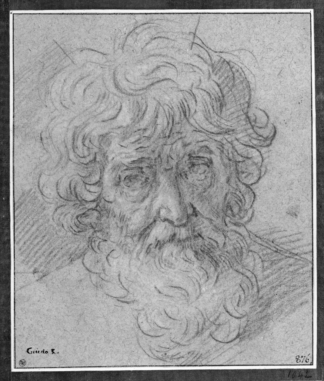 Testa di un vecchio da Simone Cantarini