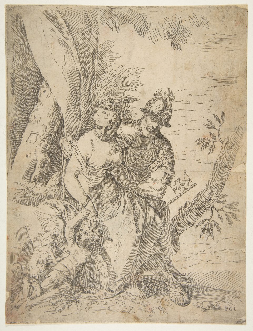Marte, Venere e Cupido da Simone Cantarini