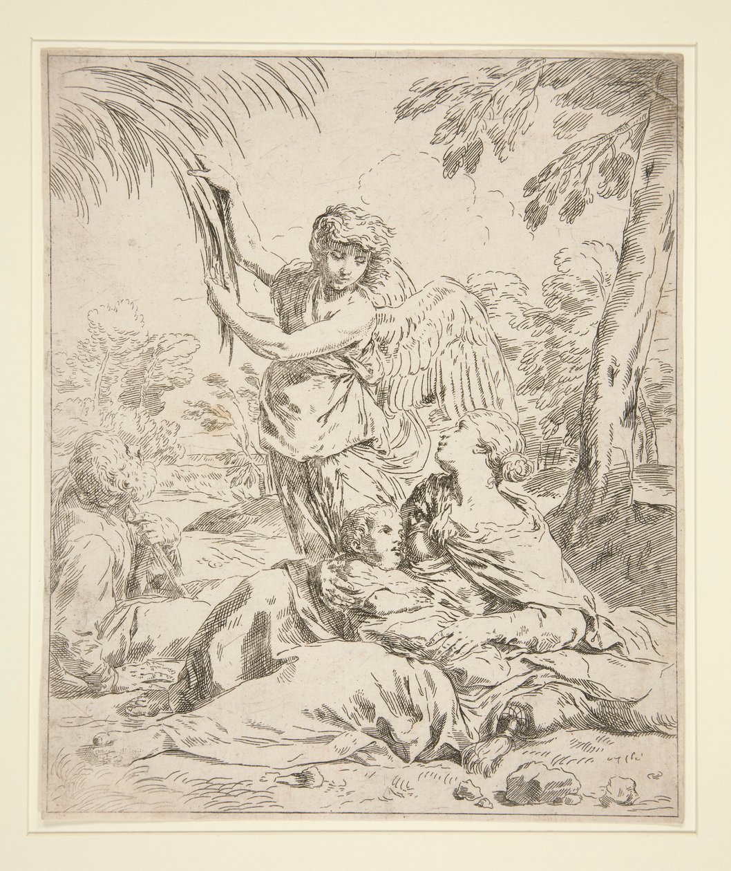 Riposo durante la Fuga in Egitto da Simone Cantarini