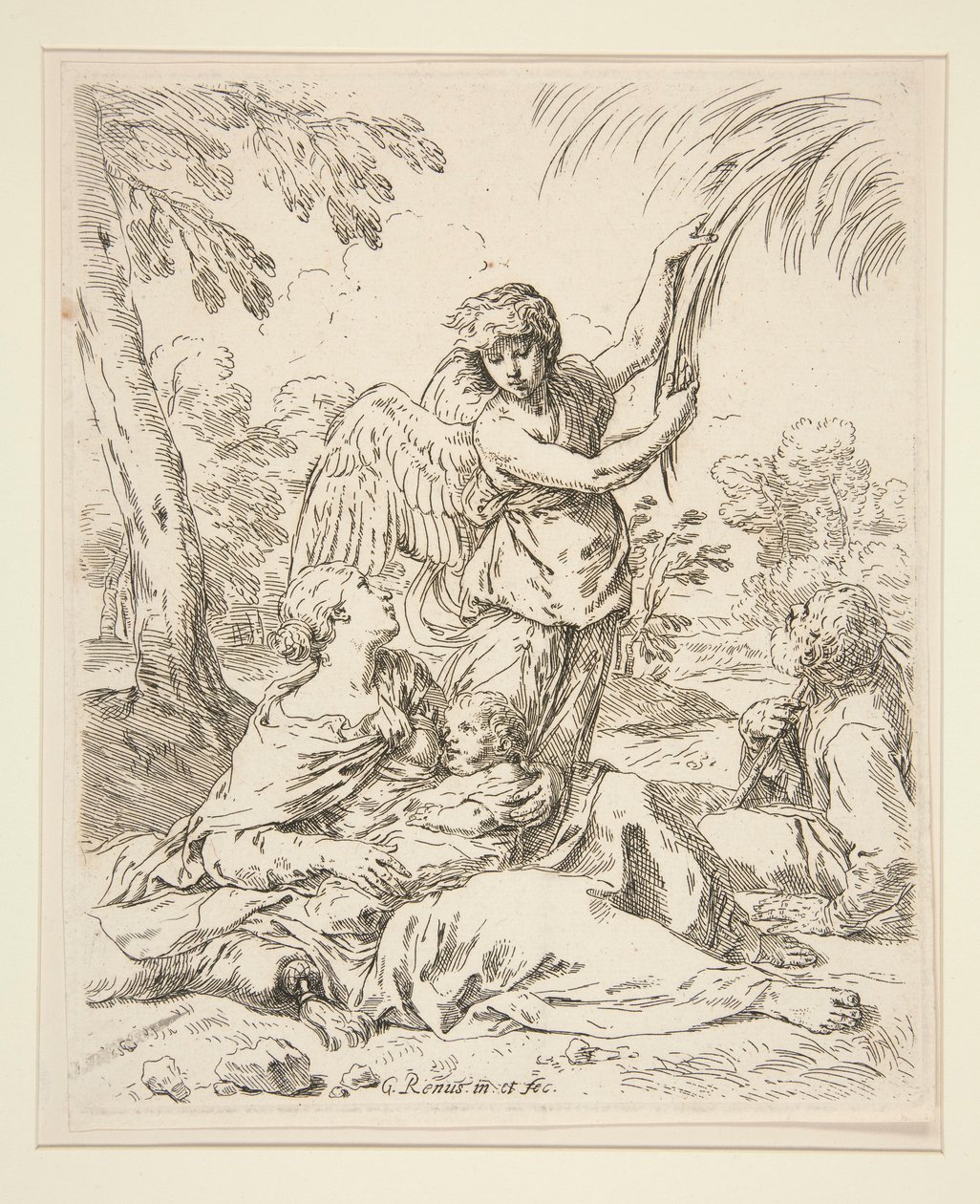 Riposo durante la fuga in Egitto da Simone Cantarini