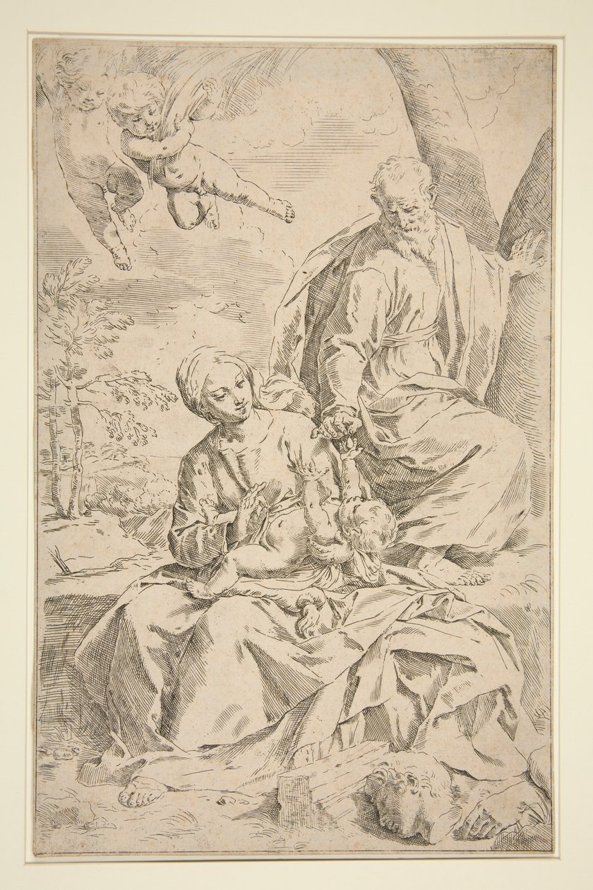 Riposo durante la fuga in Egitto da Simone Cantarini