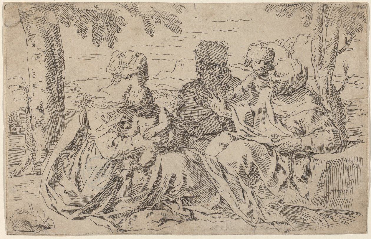 La Sacra Famiglia da Simone Cantarini